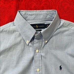 Polo Ralph Lauren Slim Fit Blue Oxford Shirt 16 32/33